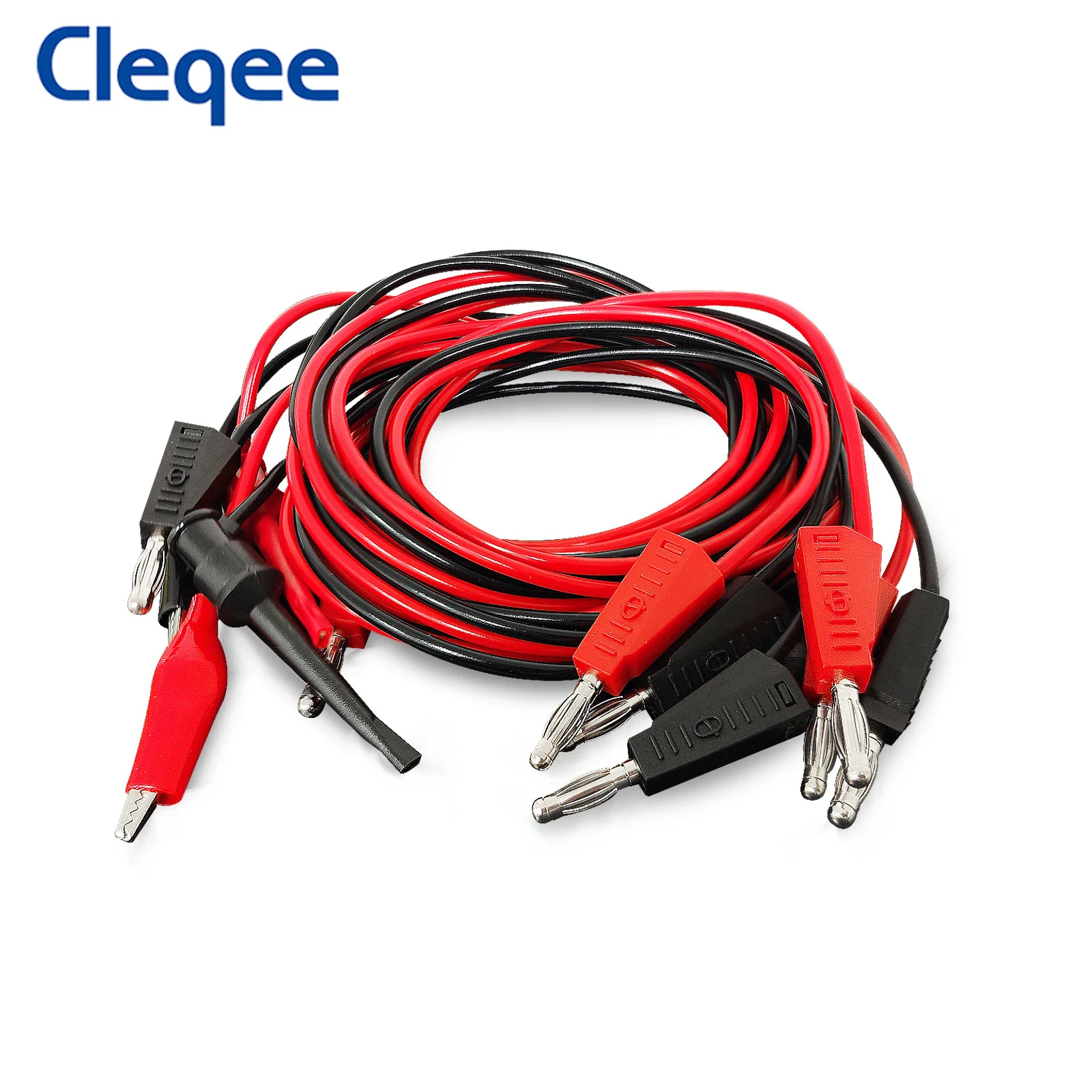 Aleqee-Gels empilables pour touristes, fils de prise, pinces crocodiles, pince à crochet de test, multimètre, kit de fils de test pour électrique, P10 laqué B, 6 pièces