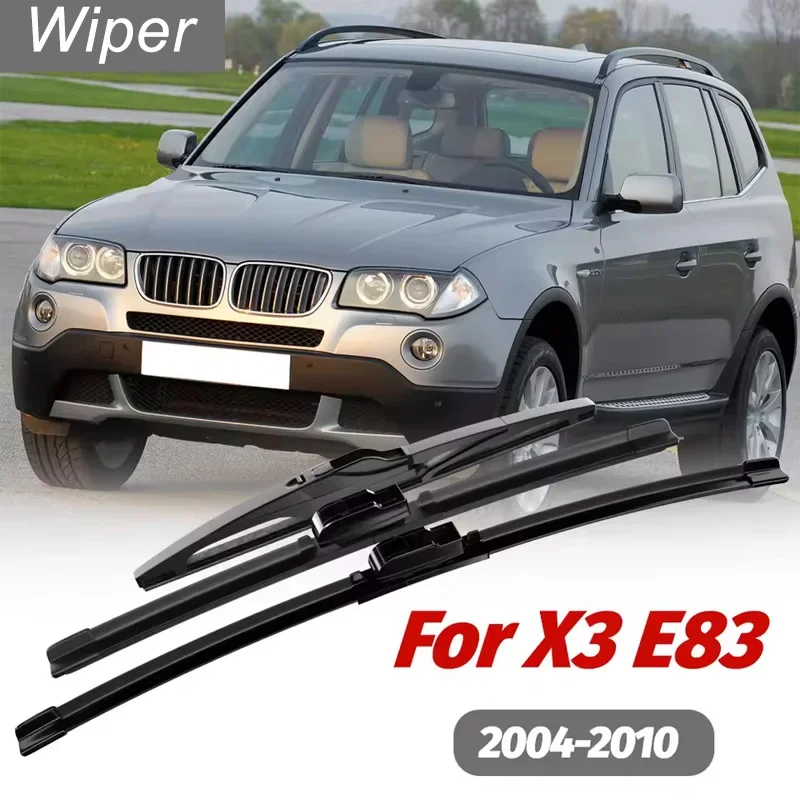 1set Front & Rear Windshield Wiper Blades Windscreen Wipers For BMW X3 E83 2004-2010 2005 2006 2007 2008 2009 Accessories