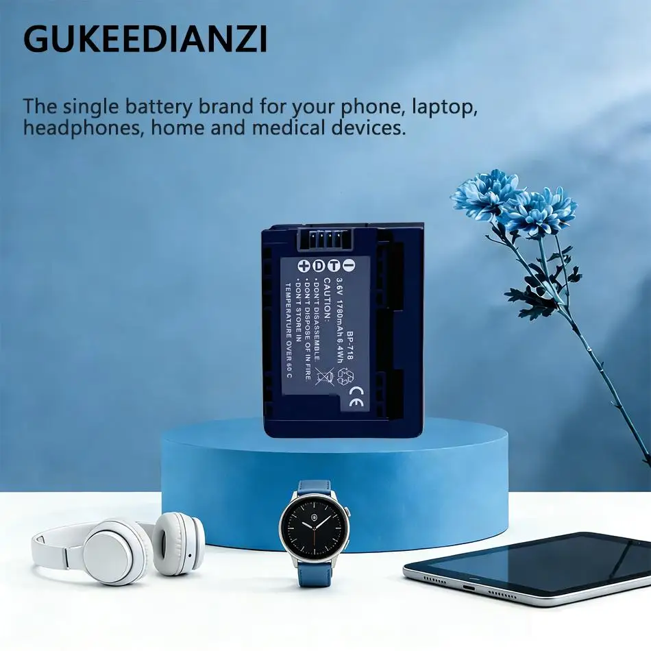 

Аккумулятор для камеры BP-718 1790 мАч для Canon Vixia HFR80 HFR82 HFR800 HFM50 HFM52 HFM500 HFR30 HFR32 HFR300