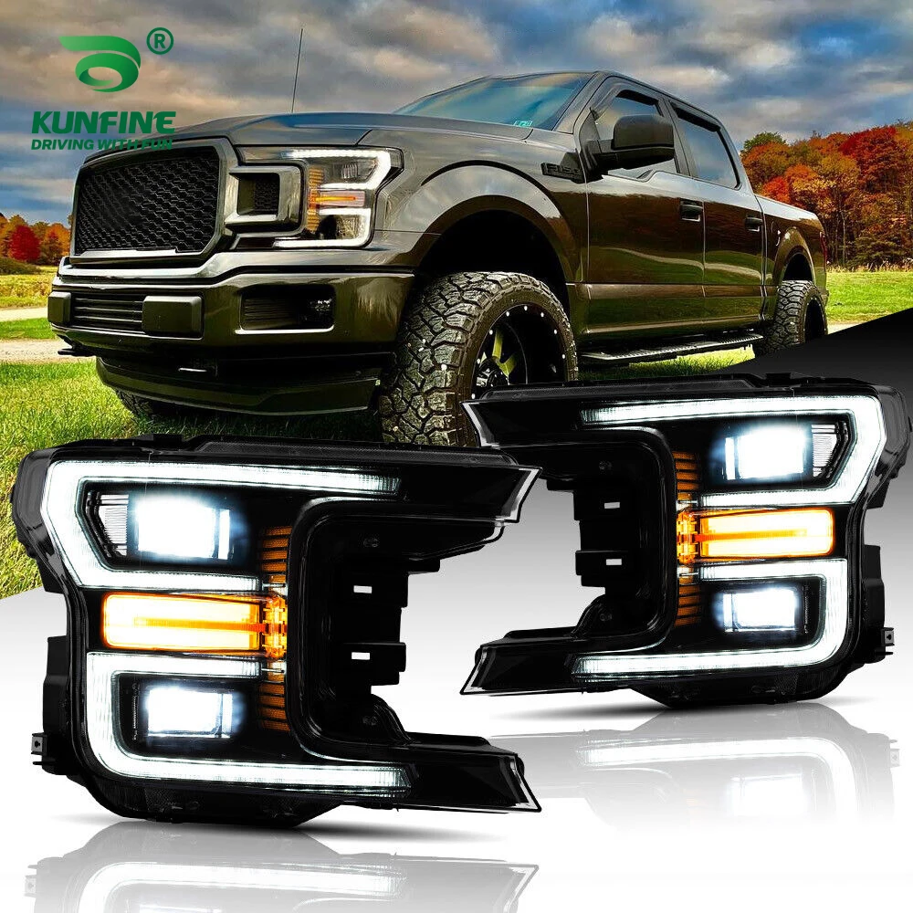 2x Car Headlight Assembly For Ford F150 2018-2020 LED Car Tuning Light Parts Car Styling Head Lamp Plug And Play A Pair