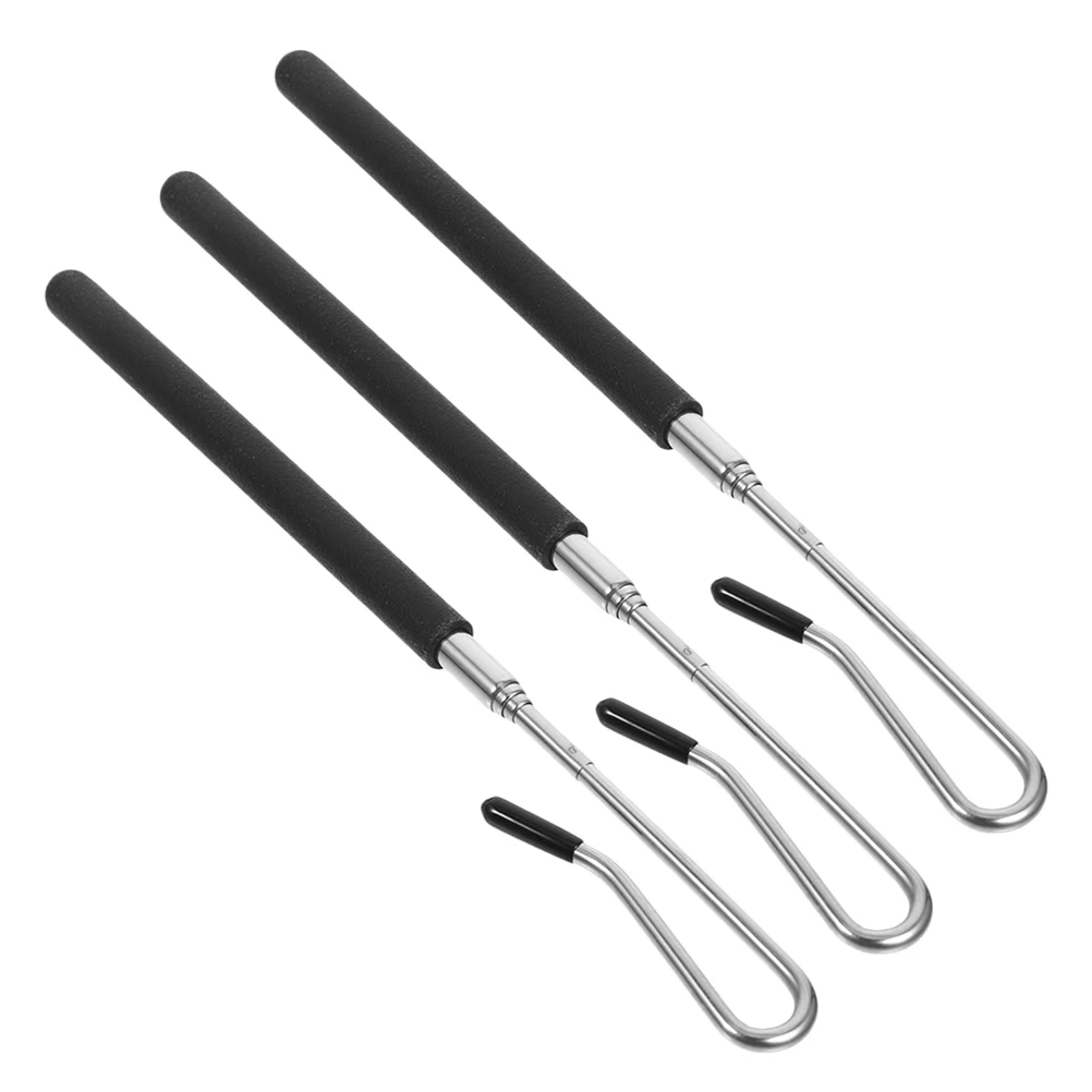 

3 Pcs Hand Puppet Joystick Accessory Metal Rod Tool Plastic Performance Prop Parent-child