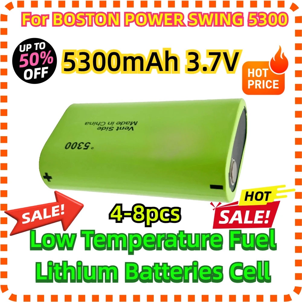 4-8pcs For BOSTON POWER SWING 5300 5300mAh 3.7V Low Temperature Fuel Lithium Batteries Cell 13A Discharge