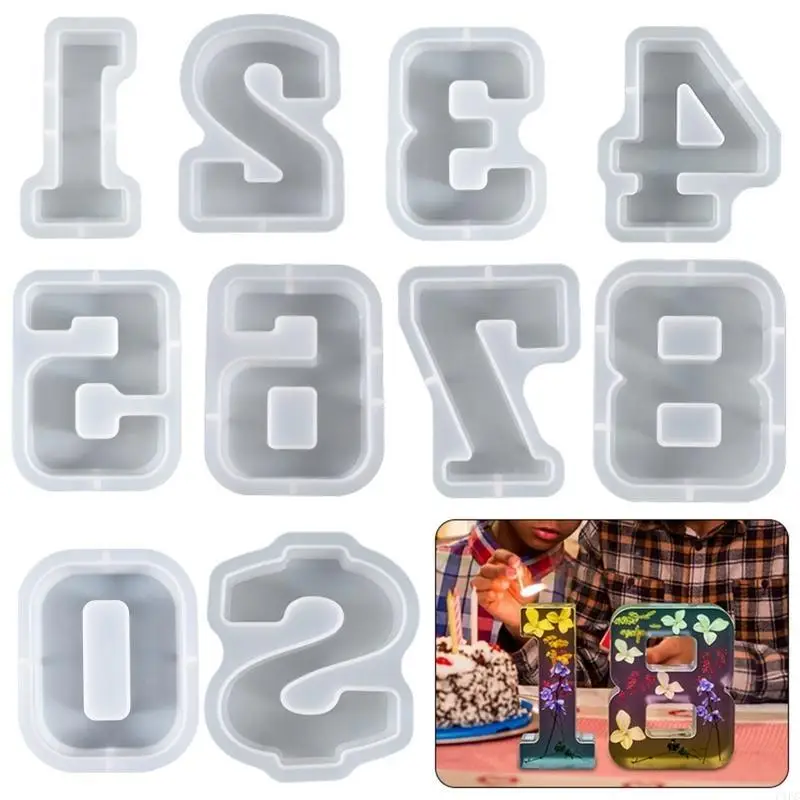 

Профессиональная силиконовая форма для цифр 0-8, силиконовая форма для цифр, подходящая для рукоделия, простой в эксплуатации