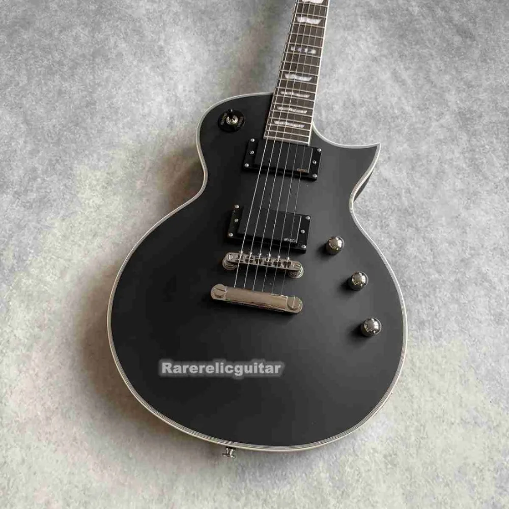 

Matte Black Electric Eclips Electric Guitar,EMG Pickups,chrome Hardware,Mahogany Body