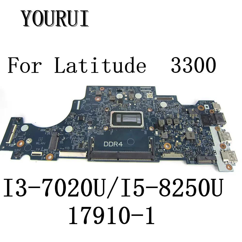 For Dell Latitude 13 3300 Laptop PC Motherboard with I3-7020U/I5-8250U CPU CN-0CMRW8 CN-0RV5W4 17910-1 Mainboard full test