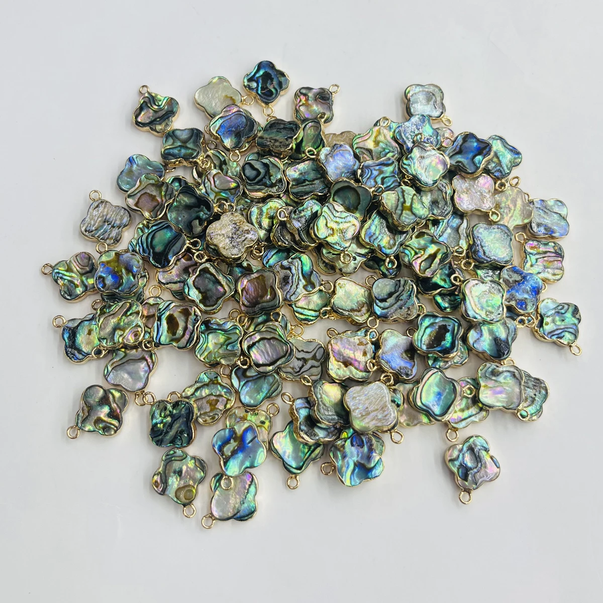 

5Pcs Natural Mother of Pearl Shell Pendants Plant Abalone Shell for Ladies Jewelry Making DIY Bracelet Earrings Gift