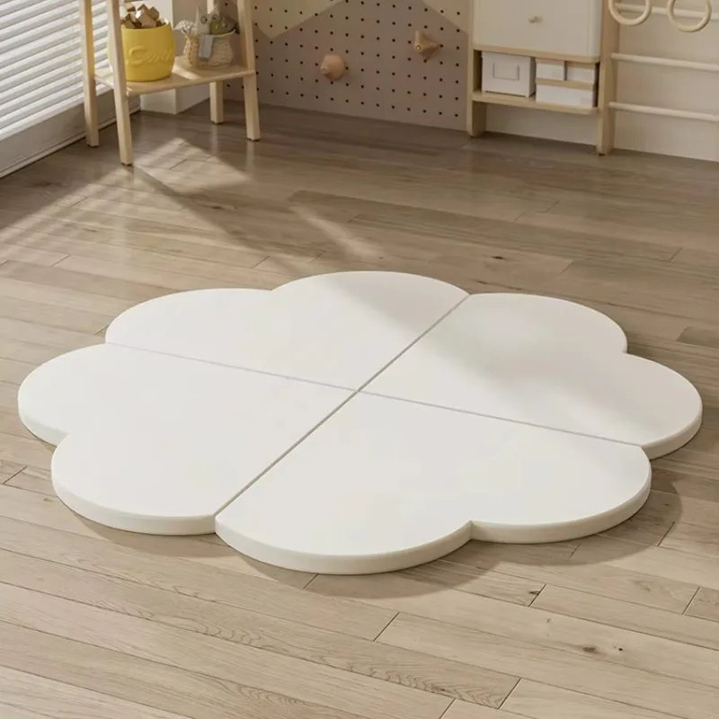 Custom eco-friendly indoor folding polyurethane leather waterproof soft game mat crawling game activity home floor gym