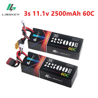 3S Lipo Battery 11.1v 2500mAh 60C Rechargeable Battery for RC Car Truck Vehicle Buggy Losi RC Racing Models Parts With T/XT60