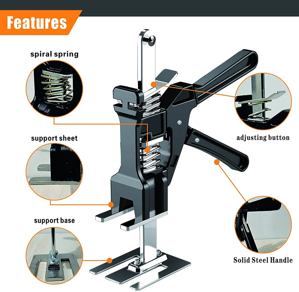 Imagem -02 - Labor Saving Arm Jack Board Lifter Mobiliário Porta Painel Ferramenta Wall Tile Altura Ajustador Elevador Ferramenta Mão pc Pcs