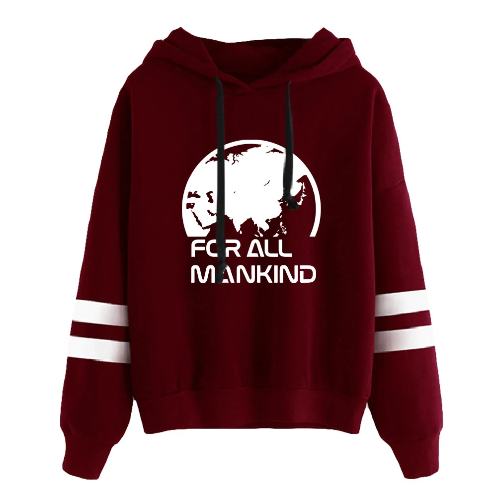 Voor De Hele Mensheid Televisie Unisex Pocketless Parallelle Staven Mouw Sweatshirts Vrouwen Mannen Hoodie Casual Stijl Mode Kleding