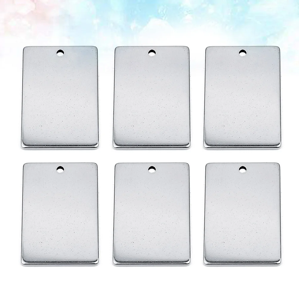 

10 шт. подвески из нержавеющей стали «сделай сам» для изготовления ювелирных изделий, минималистичные прямоугольные подвески, гладкая отделка, идеально подходят для ожерелья, браслета
