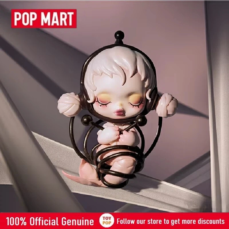 POP MART SKULLPANDA ซีรีส์ภาพเหมือนจริง กล่องสุ่มของเล่น ฟิกเกอร์อนิเมะน่ารัก ตุ๊กตาในกล่องปริศนา ของขวัญสำหรับเด็กผู้หญิงในเทศกาลต่างๆ
