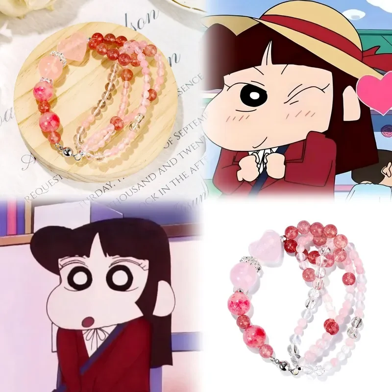 [Crayon Xiaoxin · Xieyi Girl Love] DIY Original Fashion Cute Design Natural Strawberry Crystal Crystal Bracelet