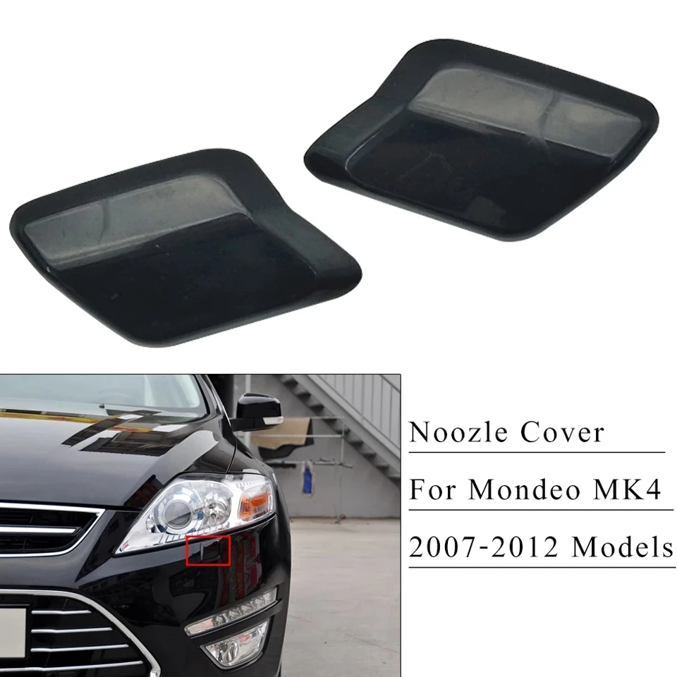 Car Front Bumper Headlight Water Spray Nozzle Jet Cover Cap for Ford Mondeo 2007-2012 7S71-13L018-AD 7S71-13L019-AD