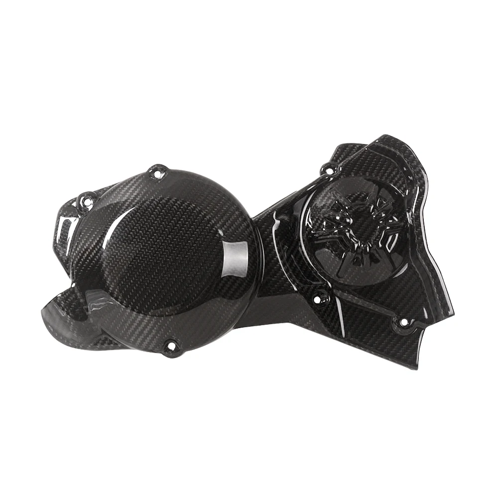 Für Aprilia RSV4 R/RR/RF TuonoV4 2009-2023 Echte Carbon-Motorabdeckungen Kettenradabdeckung 100% Carbon Glänzend Köperbindung