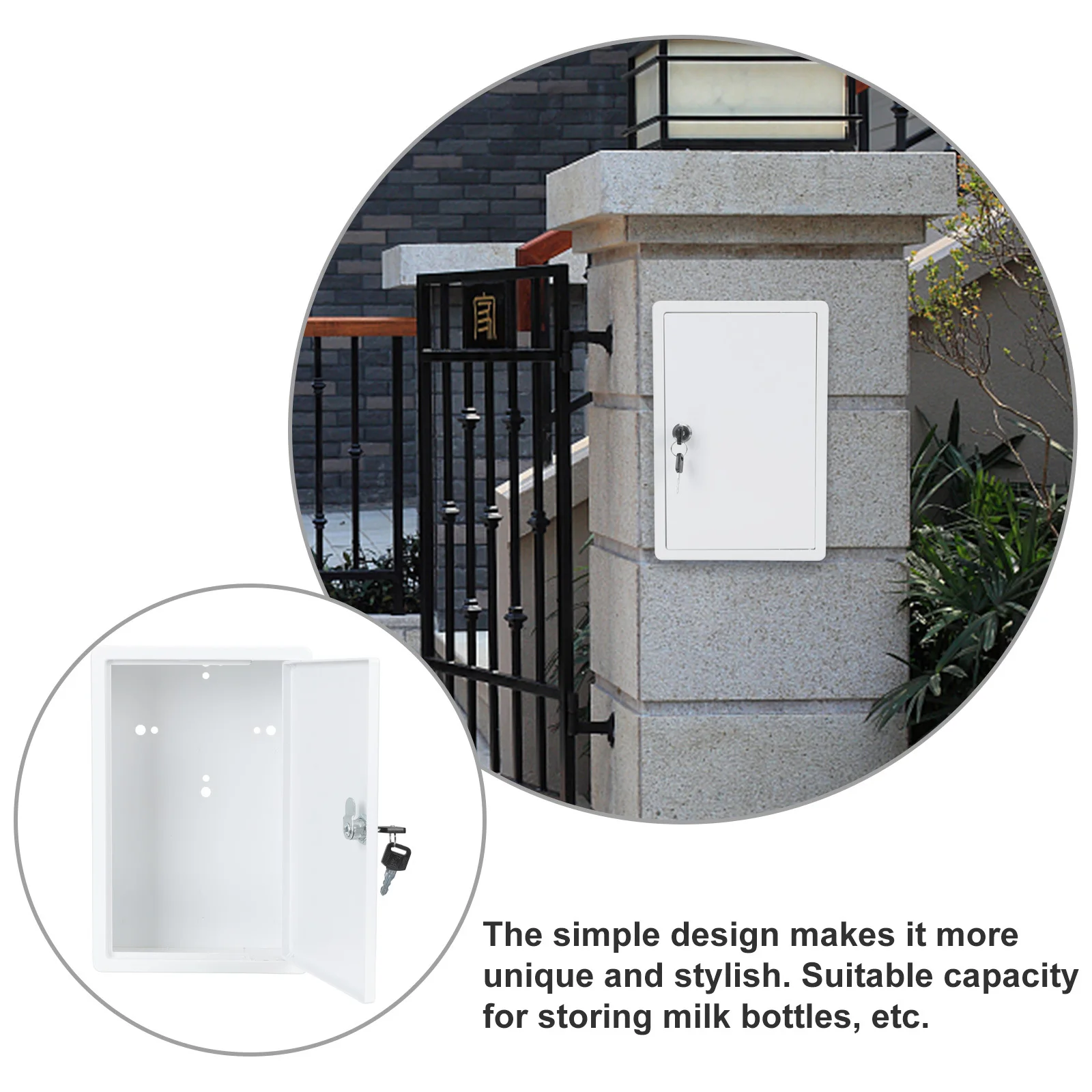 

Milk Box Plastic Outdoor Package Delivery Box For Home Garden Secure Front Porch Holder For Packages Mail Bottle Storage Case