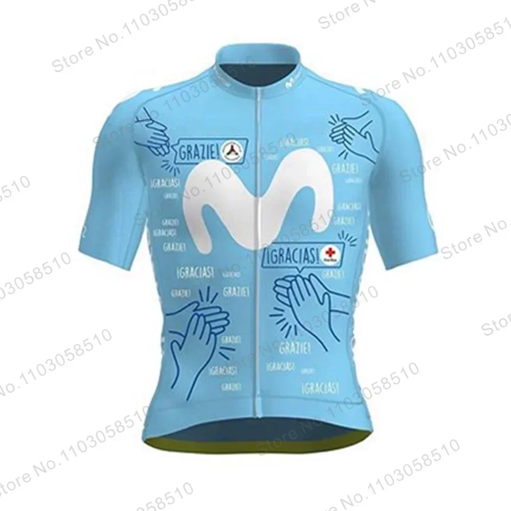 2023 Pro Team Movistar Rad trikot Sommer Mountainbike Shirt Ropa Bicicleta Hombre atmungsaktives Kurzarm Fahrrad Trikot