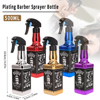 500ML Plating Barber Haircut Spray Bottle Empty Continuous Atomizer Water Sprayer For Salon Hairdresser Accessories Barber Tools