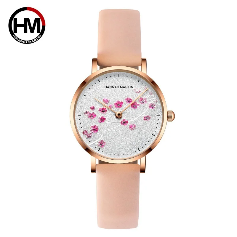 Gratis Verzending Outslets Japanse Beweging Vrouwen Quartz Horloge Chinese Stijl Bloem Elegant Trendy Dames Horloge