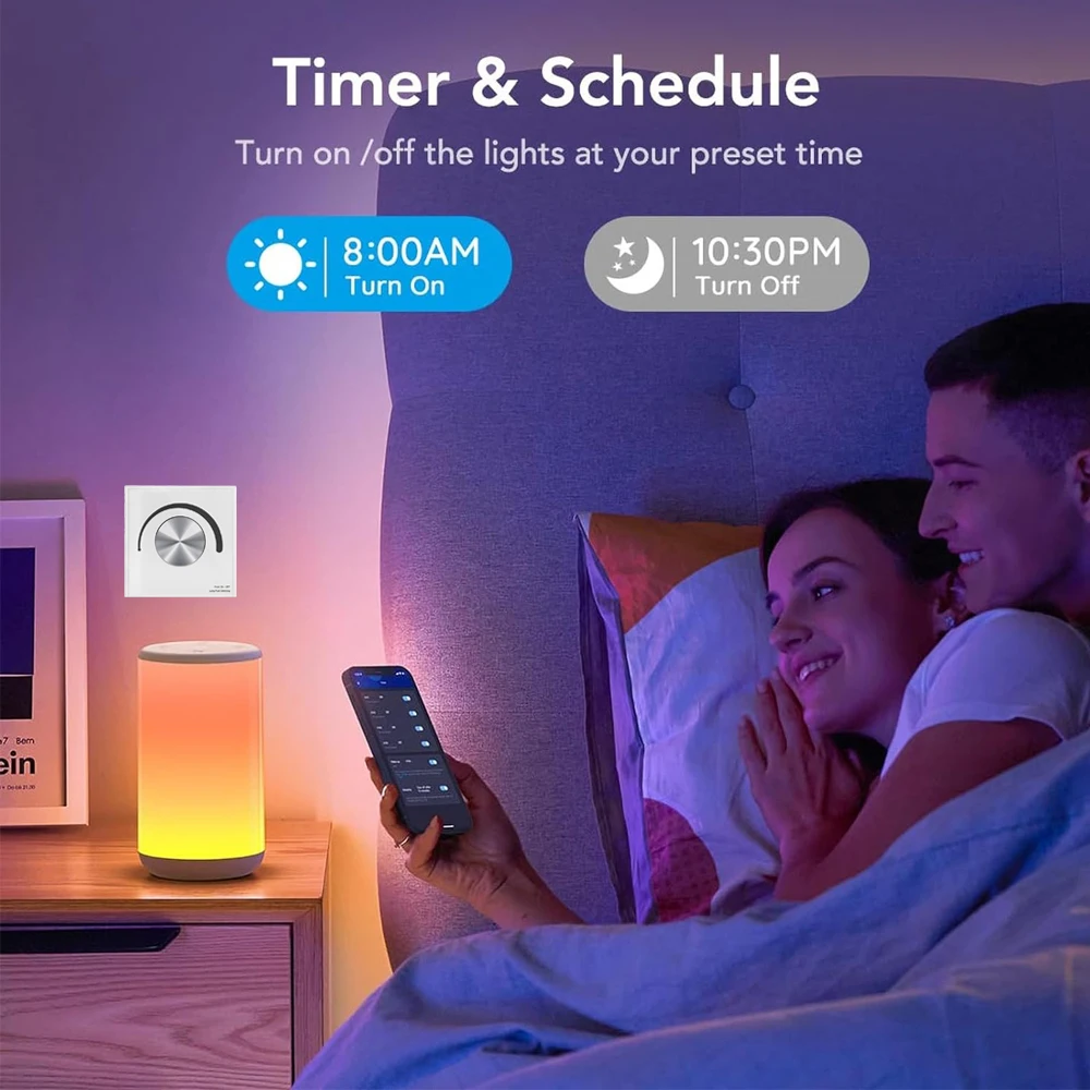 ZigBee Triac Dimmer Light Switch Rotary Glass Panel Dimming Tuya APP Voice Smart Control For Single Color dimmable LED lamps