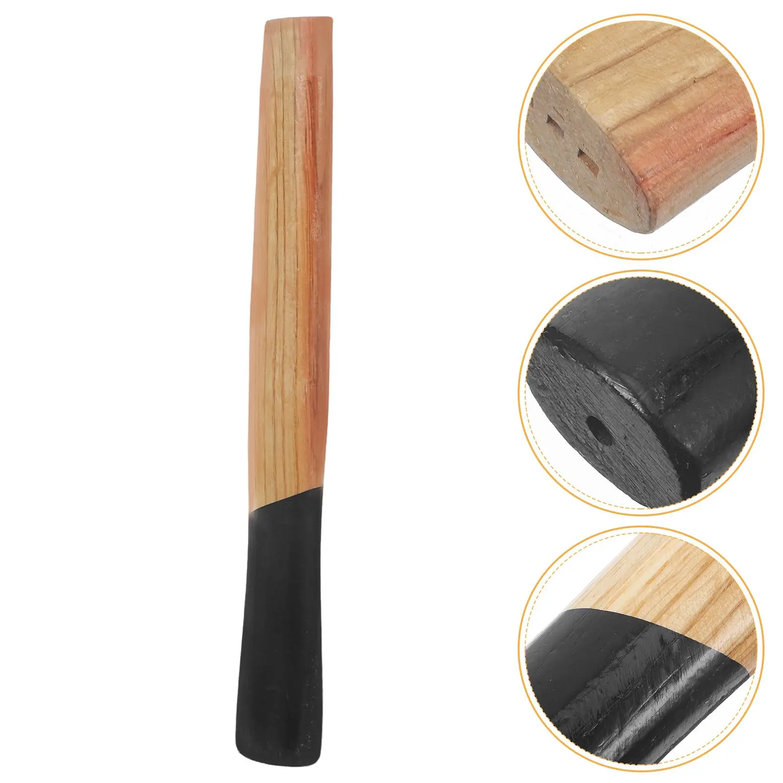 

2 Wooden Hammer Handles Smooth Surface Crack Resistance Replacement For Masonry Hammer Repair Hand Tools Wooden Accessory