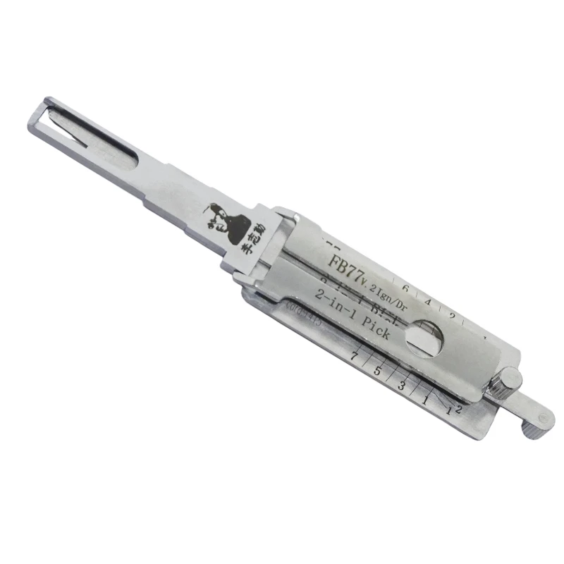 Lishi FB77 V.2 Ign Dr 2 in 1 Locksmith Tool Lock Pick & Decoder Vertical Milling for DAF Truck Models