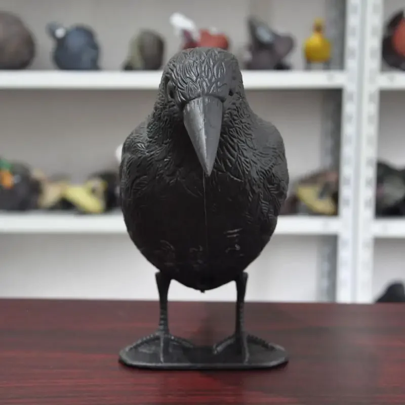 Decoracion Jardin ExteriorSimulation Black Crow Raven Vogelabwehrmittel Schädlingsbekämpfung Taubenabwehr Gartendekoration Outdoor – Detail 6