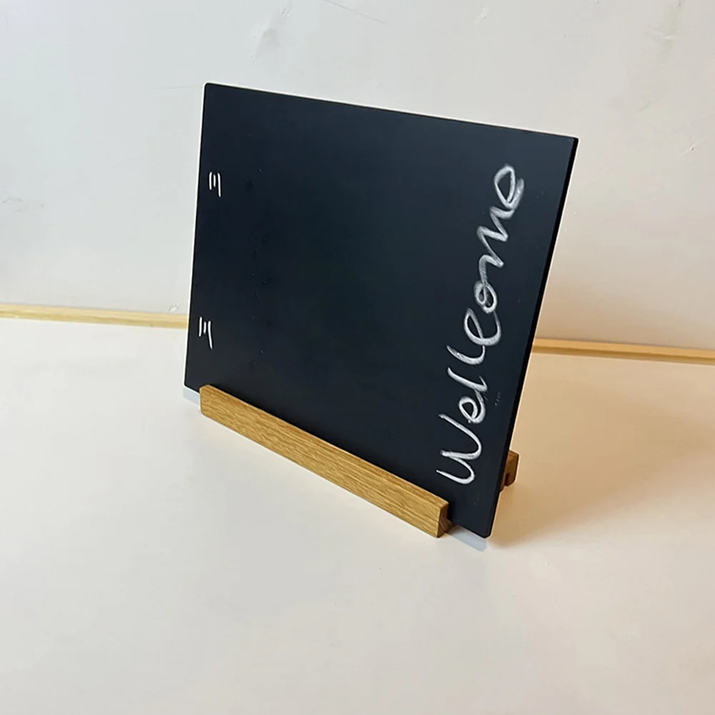 

Wooden Chalkboard Sign Mini Menu Boards for Bars Cafes Easy Erase Reusable Tabletop Display Small Blackboard