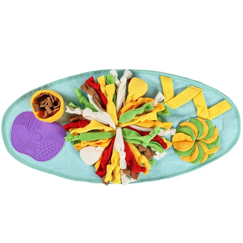 Spaghetti Toy Sniff Pad Puzzle Hide Food Play Interactive Game Decompress Sniff Pad Supports Active Biting and Play