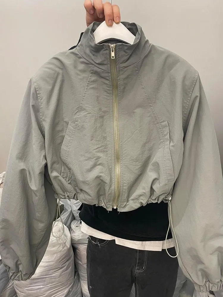 

Летняя женская повседневная легкая дышащая верхняя одежда с воротником-стойкой, защитой от солнца, модная, спортивная, на молнии