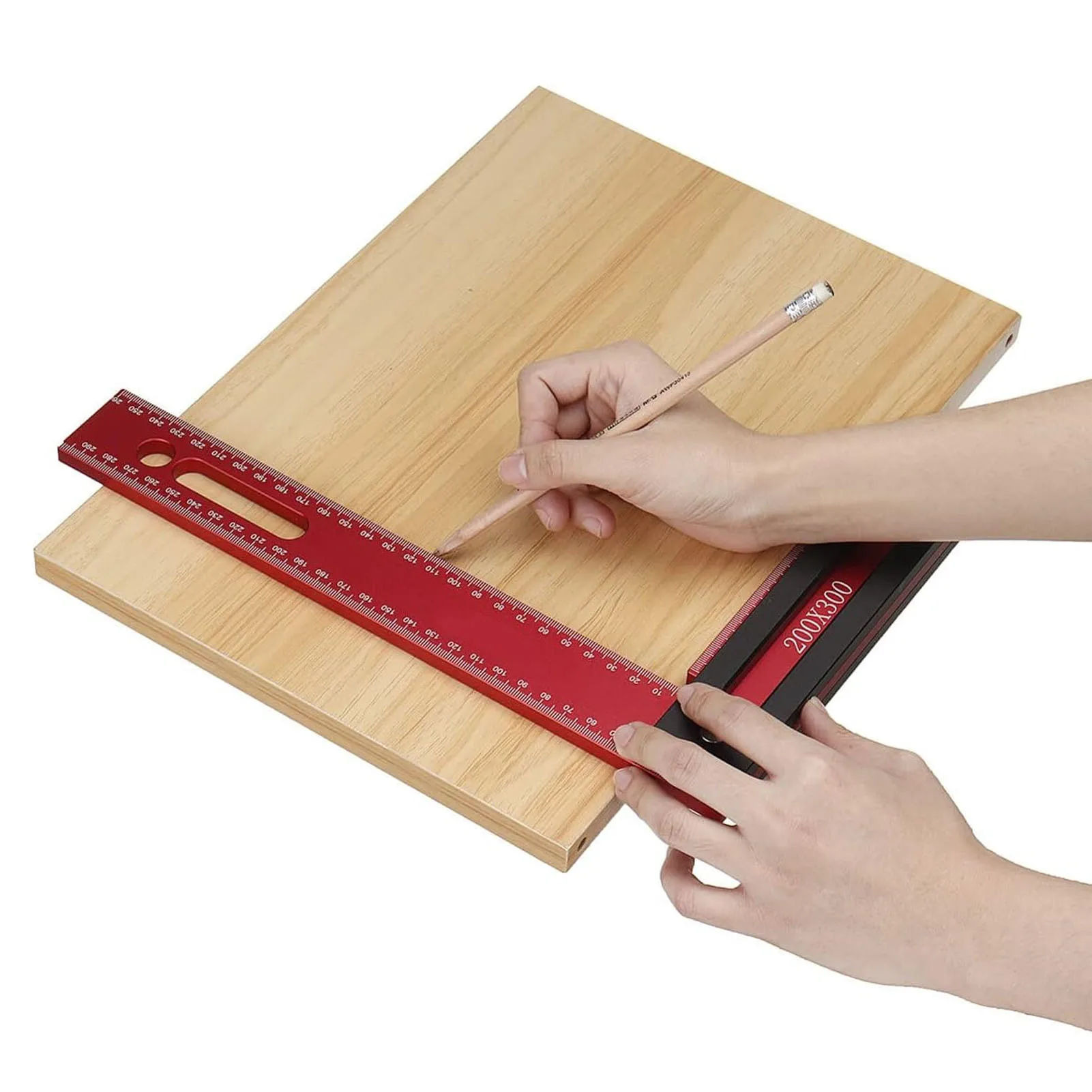 النجارة مربع 300x200 مللي متر L شكل سبائك الألومنيوم تأطير مربع مع توقف السياج الزاوية اليمنى مربع نجار مربع #5