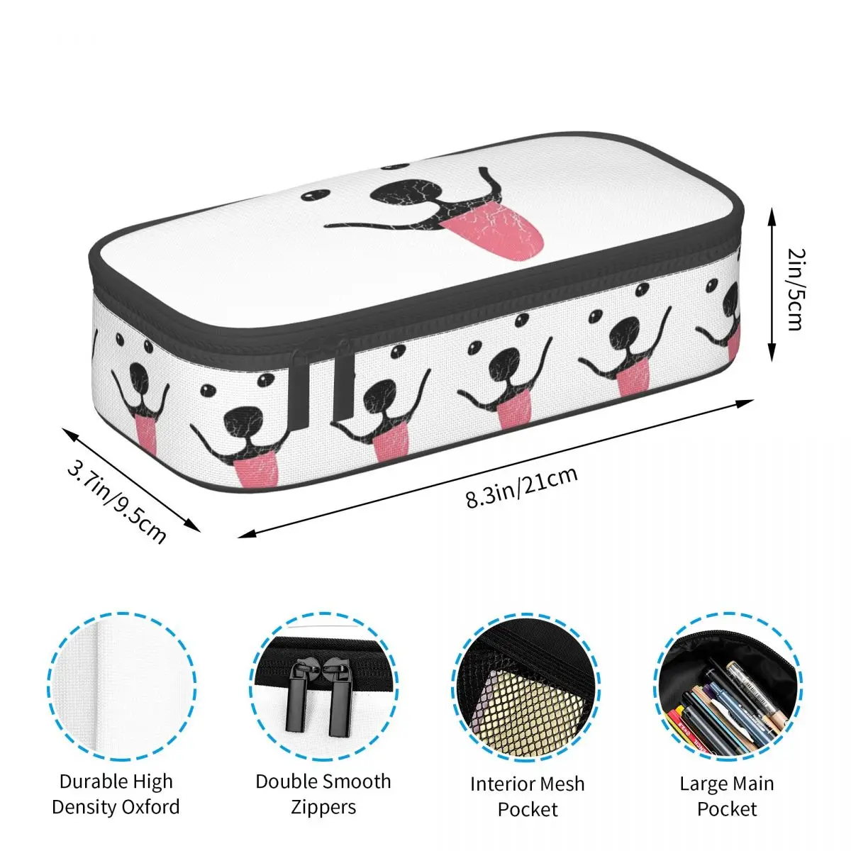 面白いサモエド鉛筆ケース少年少女学校ペンボックス鉛筆バッグ文具用品ペンホルダーバッグ