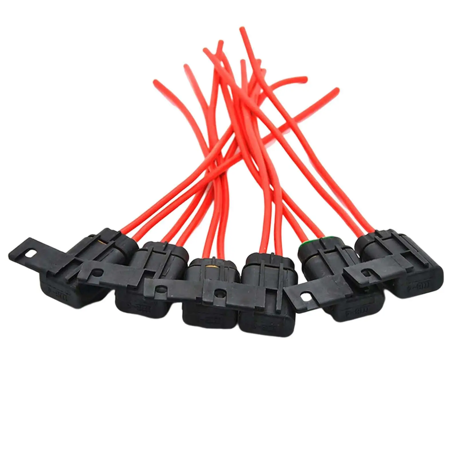 6Pcs Inline Fuse Holder 12AWG Gauge Wiring Harness 30A Blade Style Ato/atc Fuse Holder for Heavy Duty Bus Power System Car