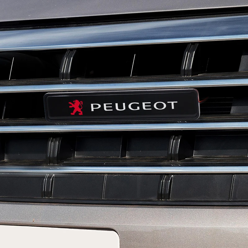 سيارة الجبهة مصبغة ملصق شارة رئيس الشواية شعار مصباح ليد لبيجو 407 3008 307 308 206 508 208 207 607 106 301 408 5008