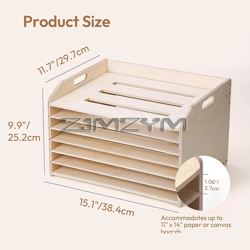 Adjustable Wooden Desktop Bookshelf Multi-Tier File Sorter Puzzle Organizer Wooden Book Rack for Kids Room Office School
