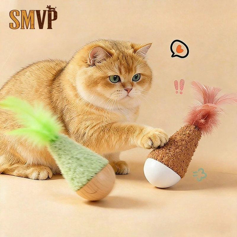 

Cute Wobbler Design Adds Catnip Pet Kitten To Relieve Boredom Grinding Teeth Gnawing Toys Pet Toy