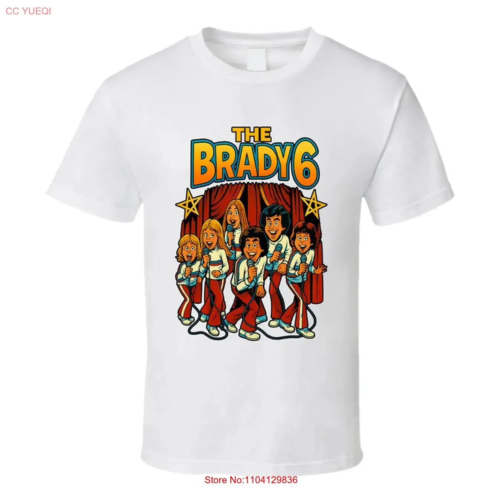 The Brady 6 Bunch Variety Hour Fictional Band Caricature Fan T Shirt vintage Washed Stretched Breathable Versatile graphic