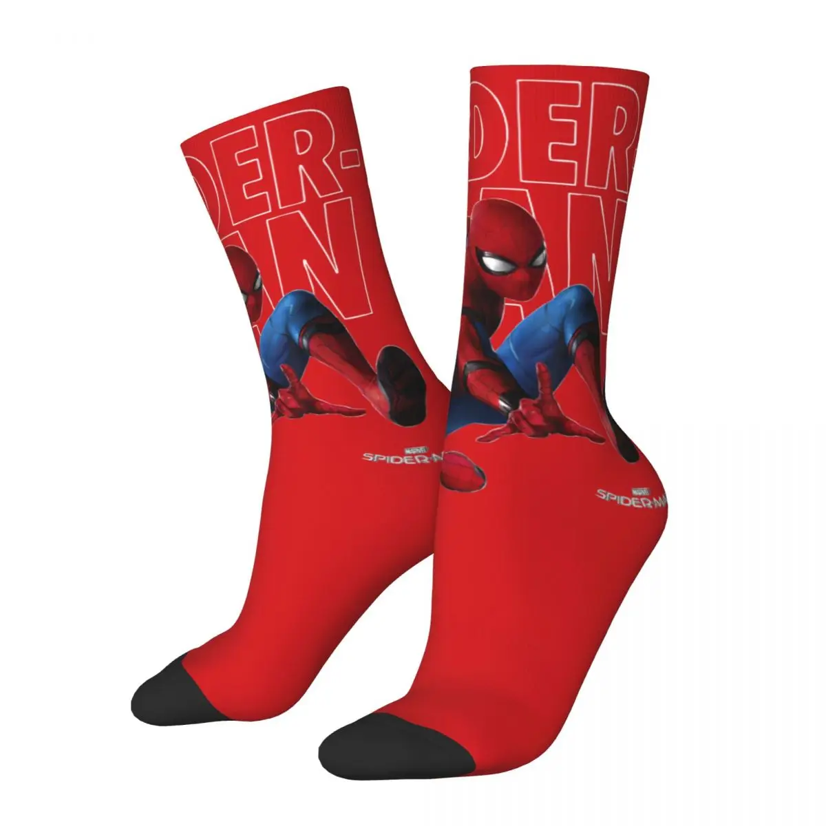 Happy Funny Male Men Socks Harajuku Spiderman Spider-man Anime Sock High Quality Women Socks Spring Summer Autumn Winter