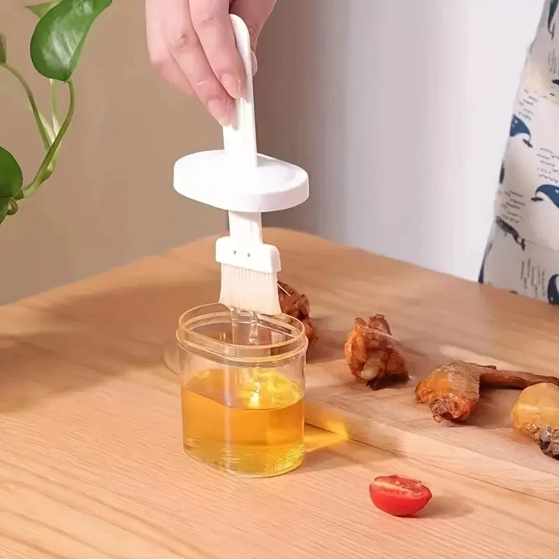 Oil Brush Pancake Oil Brush Integrated Oil Pot Brush With Bottle Kitchen Dustproof Household High Temperature Baking Tool image 6