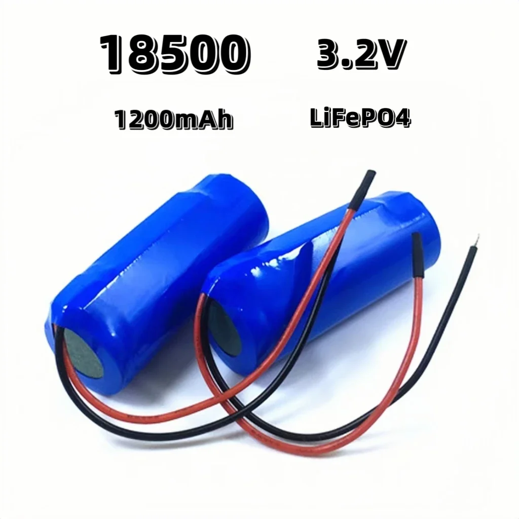 18500 LiFePO4 аккумулятор 3,2 В 1200 мАч с электрическим проводом для фонарика, вейп-камеры, сфигмоманометра, радио, электрическая зубная щетка, игрушка