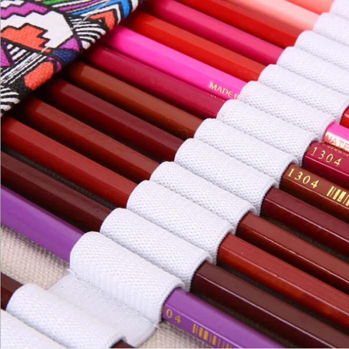 72 Holes Roll Colored Kawaii Pencil Case School Supplies Art Pen Bag Student Cute Large Pencil Cases Pen Bag Stationery