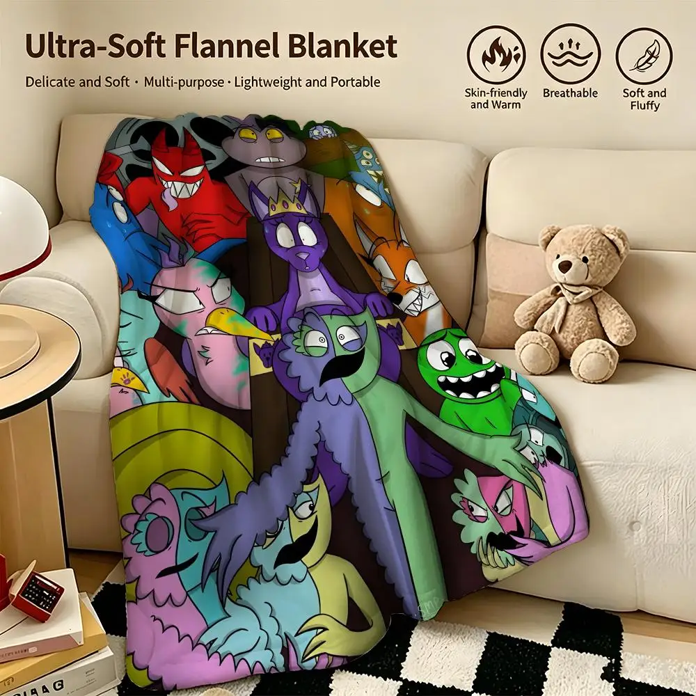 

game G-Garten Of Banban-n Throw Warm Soft Flannel Blanket, Multi-use for Sofa Bed Camping Travel Nap