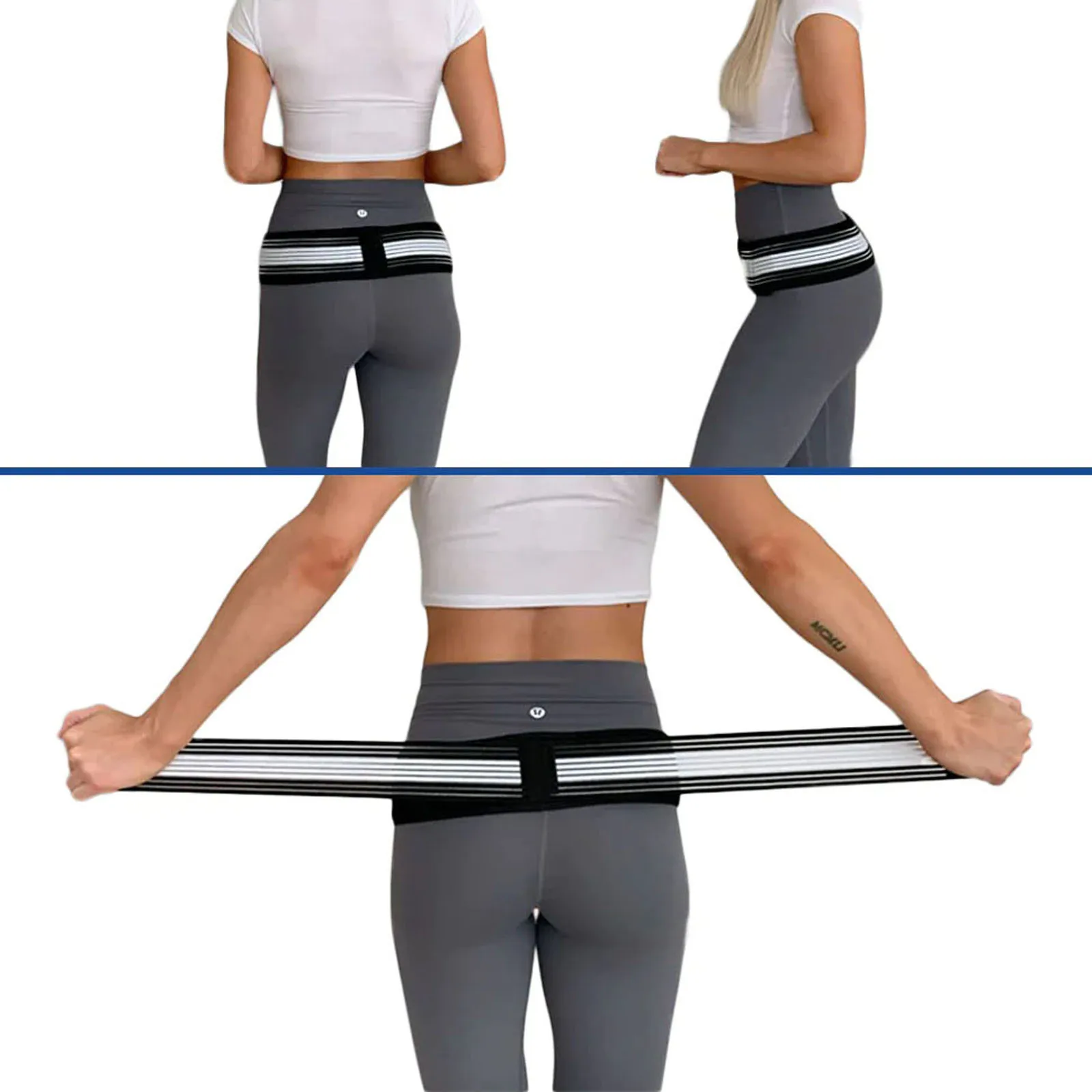 Lumbar Pain Relief Lower Back Support-Hip Braces Sacroiliac SI Joint Hip Belt for Hip Pain Pelvic Support Belt Sciatica Pelvis