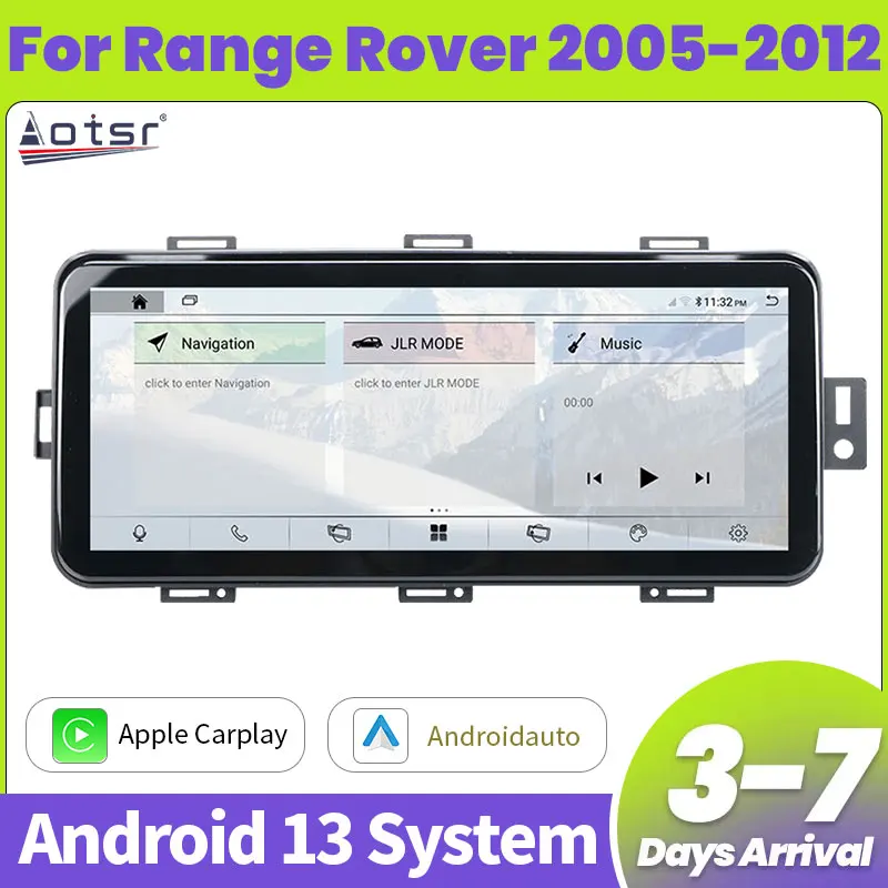 

Aotsr 12,3-дюймовый Android 13 8 + 256G для Range Rover 2005-2012, автомобильный радиоприемник, GPS-навигация, головное устройство, мультимедийный плеер, аудио стерео