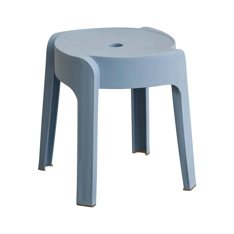 Color Children's Small Stool  Plastic Small Bench Stackable Coffee Table Round Stool Bathroom Non-slip Small Windmill Low Stool