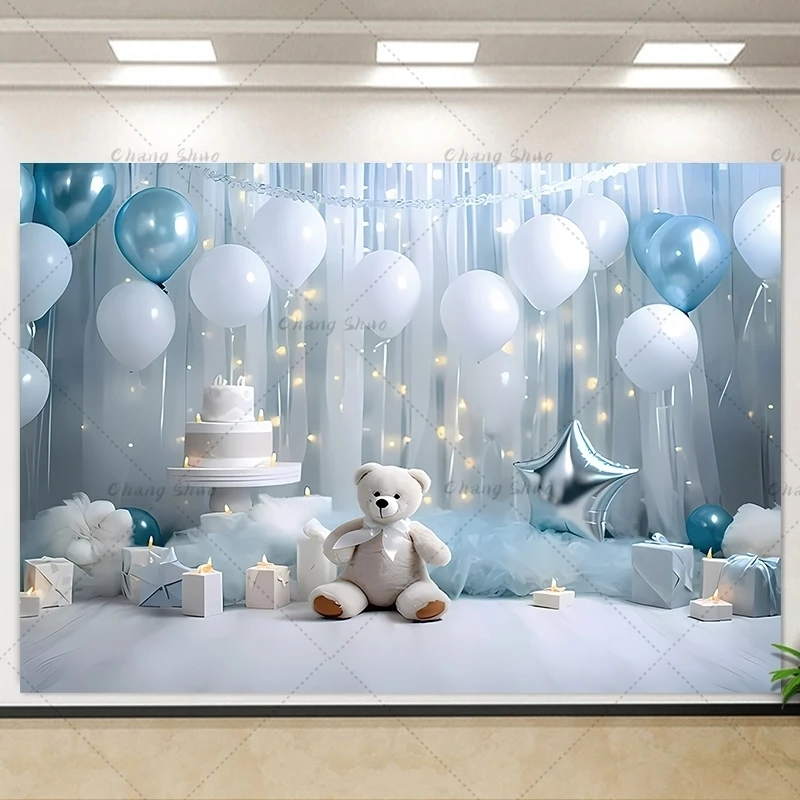 Baby shower Newborn Photography Backdrop Prop Bear Air Balloon Christmas Decorations Happy Birthday Party Photo Background SZ-01