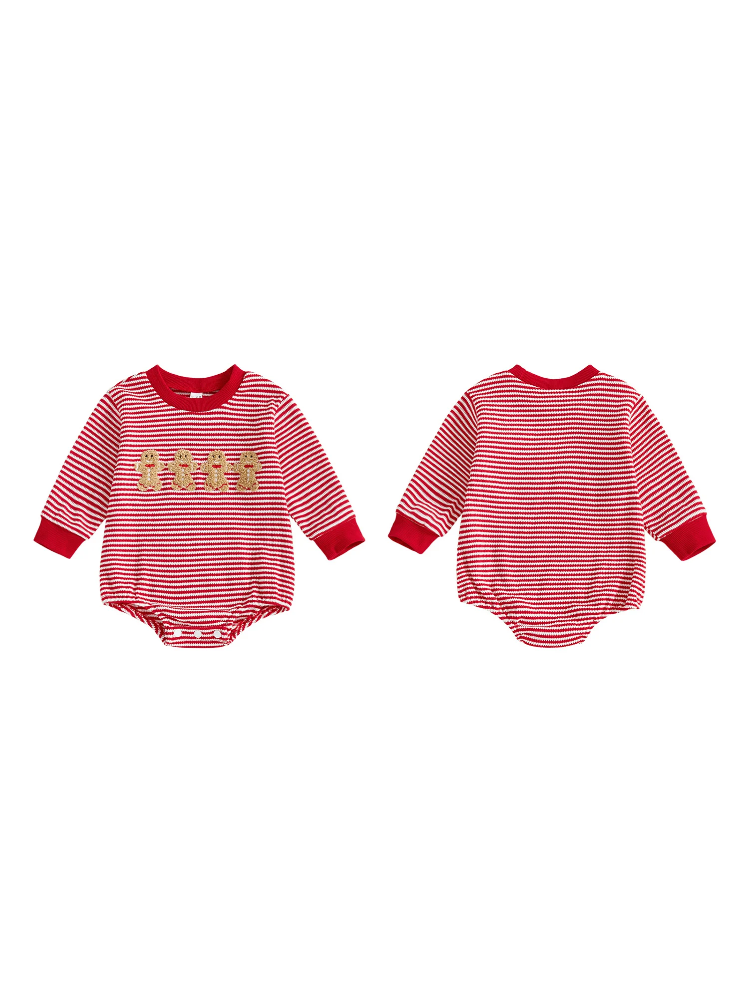 

Милый стильный зимний праздничный комбинезон с круглым вырезом и длинными рукавами с принтом оленей для маленьких девочек и мальчиков