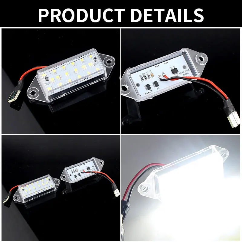 LEDナンバープレート電球,18SMD,白,黒,三菱ランサー2003-2017,Canbus,2個