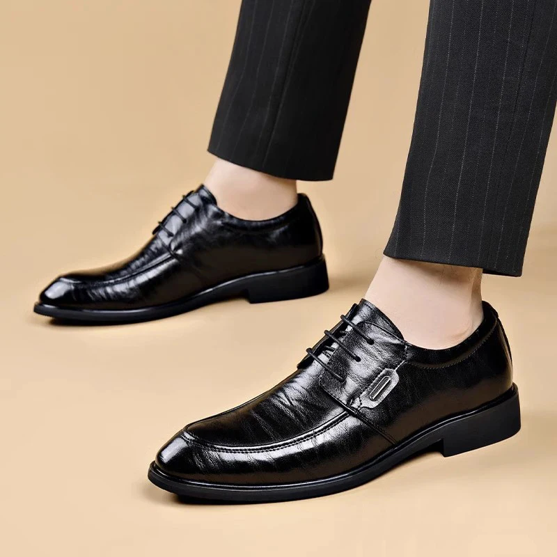 

Men's Lace-Up Oxford Shoes outdoor Leather Business dress Formal shoes office Footwear big size 48 49 50