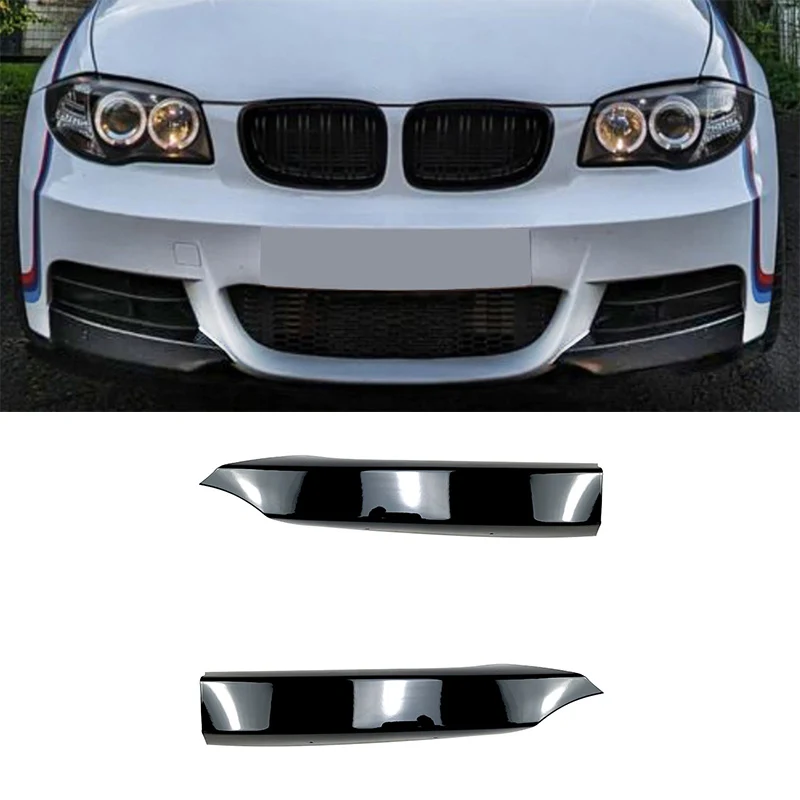 Gloss Black Car Front Bumper Lip Splitter Spoiler Diffuser Body Kits Tuning For BMW 1 Series E82 E88 M-Tech 2008-2013